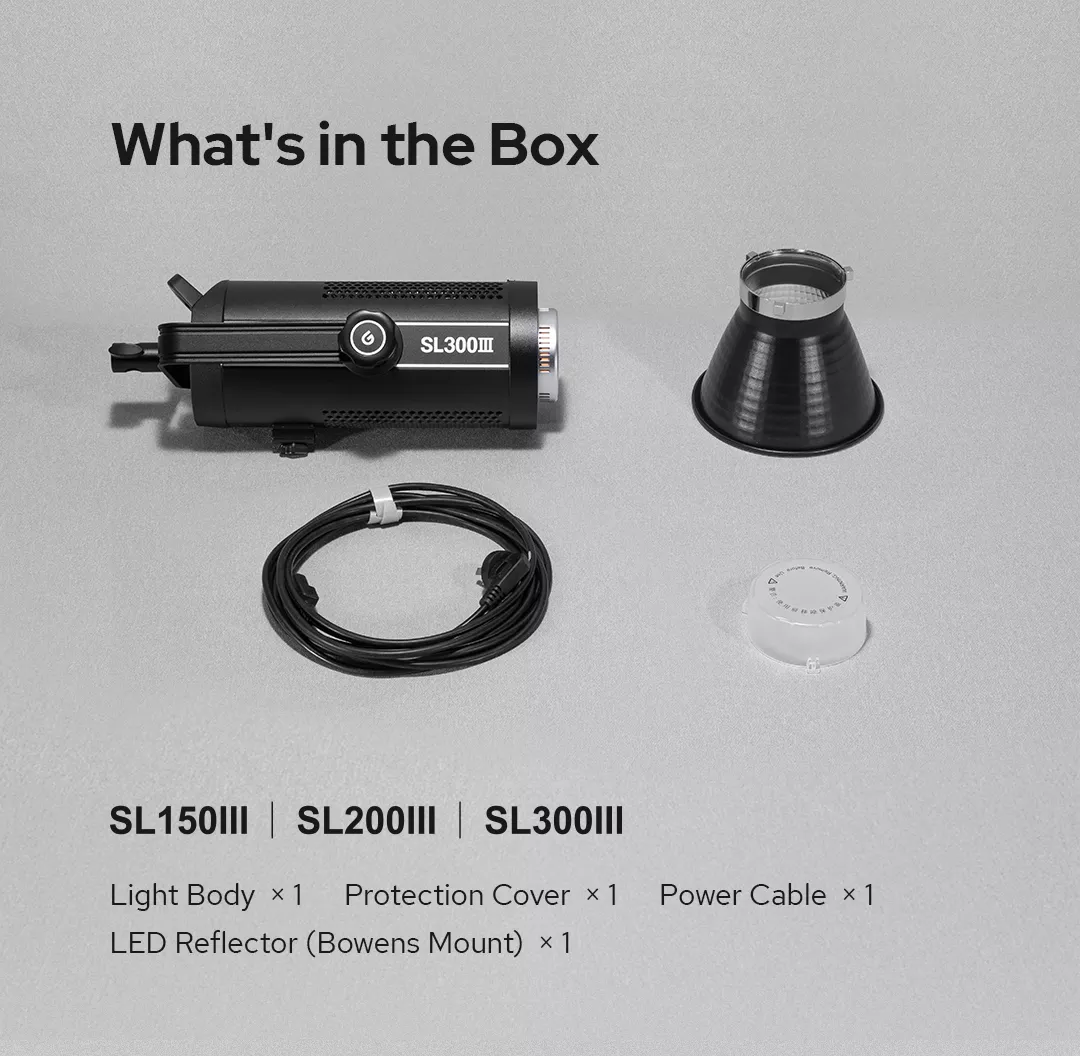 Godox SL150III SL200III SL300IIILEDビデオライト150WBowensマウント