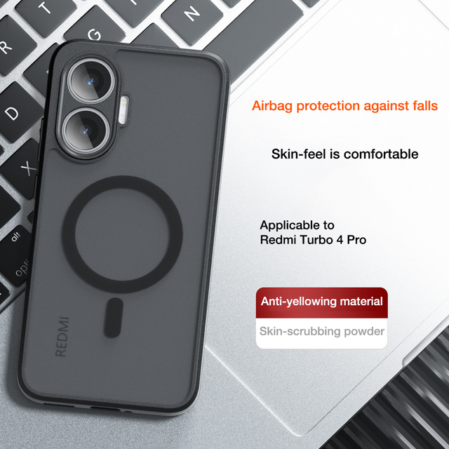 Matte Skin Texture Magnetic Shockproof Protective for Xiaomi Redmi A5 4G/ POCO C71 Mobile Phones Cover