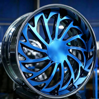 Nouvelles jantes en alliage d'aluminium forgé chromé, design concave, haute résistance, 20-24 pouces, 5x100 6x139.7, adaptées aux SUV et aux pick-up