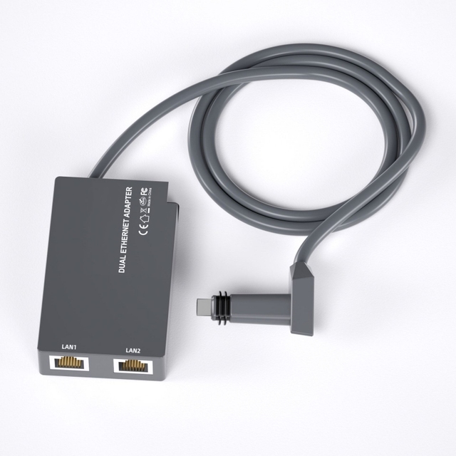 GEN2 Gigabit Ethernet RJ45 Dual Port Adapter Starlink V2 Adaptor Box for Wired Network Router