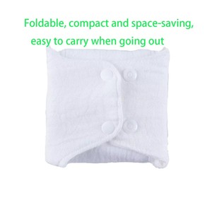 Serviette hygiénique réutilisable en coton blanc respirant et doux pour la peau, pour femmes et hommes, pour l'incontinence, de haute qualité - Product Image 6