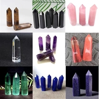 Cristal naturel Rose Quartz pointe améthyste cristaux tour pierres de guérison hexagonales baguettes obélisques