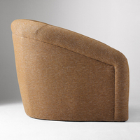 Fauteuil d'appoint moderne en tissu à dossier incurvé, fauteuil rembourré pour salon et hôtel