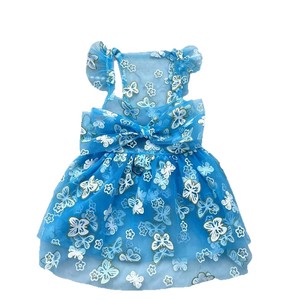 Robe pour animaux de compagnie, jupe en tulle avec papillons dorés, coupe princesse, pour chiens de petite et moyenne taille, Teddy, Bichon, Schnauzer, printemps, été, automne - Product Image 5
