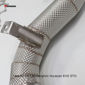 RD Performance Racing Exhaust Auto Downpipe Heat Shield Acier Inoxydable 304 1.5mm Fixation Directe par Vis pour Huracan EVO/STO - Product Image 5