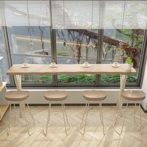 Mesas de Bar de Madera Maciza de Estilo Escandinavo Simple y Moderno, Altas, Largas y Estrechas, Resistentes al Agua y Duraderas para la Sala de Estar del Hogar - Product Image 4