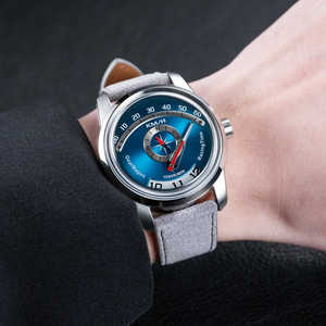 Sw200 Automatic Wandering hours and Retrograde Minutes Luxury Sapphire <b>Mirror</b> Luminous Leather Watches montre mécanique homme - Product Image 1