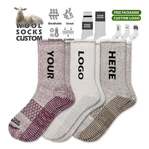 جوارب صوف شتوية سميكة مخصصة حسب الطلب، جوارب صوف ميرينو بتصميم مخصص، جوارب صوف مخصصة بشعارك - Product Image 1