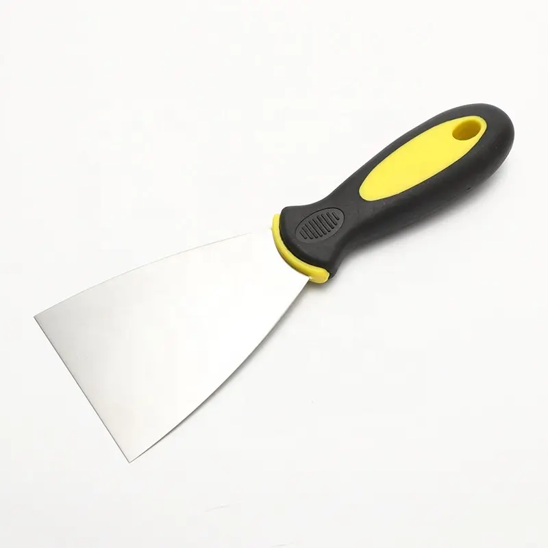 Truelle de grattoir de couteau de mastic de Spackle en métal de ménage avec l'outil de dissolvant de mastic de mur de poignée en plastique pour la peinture de papier peint de cloison sèche