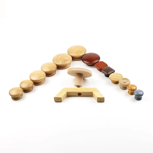 Poignée de meuble en bois lisse faite à la main de haute qualité, petite poignée de tiroir pour armoires de cuisine, commodes, placards - Compatible OEM - Product Image 1