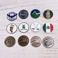 Accessoires de golf de haute qualité, vente en gros, luxe, sport, marqueur de balle de golf en métal gravé au laser personnalisé et clip pour chapeau