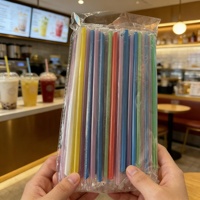 Pailles jetables sans BPA pour bubble tea, milkshakes et granités – Pailles transparentes en plastique pour smoothies, idéales pour les fêtes et événements à domicile