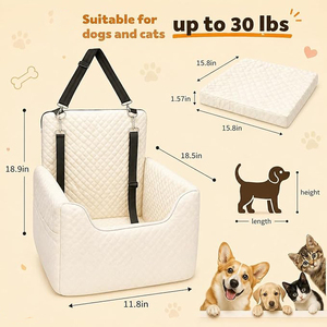 Siège auto réglable pour chien, lit de voyage pour animaux de compagnie, chiot, avec housse et coussin amovibles et lavables, rehausseur de siège arrière pour chien - Product Image 3