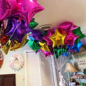 All'ingrosso palloncini Mylar a forma di stella 5 <span class=keywords><strong>10</strong></span> 18 pollici lamina di alluminio lucida usa e getta per matrimoni Baby shower Halloween - Product Image 2