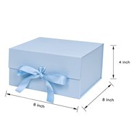 Grande boîte pliante magnétique de luxe - Emballage pour vêtements en papier couché personnalisé, pelliculage brillant, gaufrage, revêtement UV, fermeture à ruban