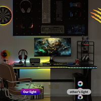 Logo personnalisé Lampes néons de jeu RVB Alimenté par USB Synchronisation de la musique en temps réel Contrôle par APP PC Battlestation Source à distance LED Évalué IP65