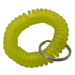 Spiral Stretch Keychain Elastic Spring Rope Key Ring, Anti-lost Keyring  Unisex Wrist Coil Key Cord Clasp Hook(black)