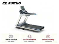Tapis roulant électrique commercial avec écran LED, inclinaison manuelle, moteur 3-7HP, usage domestique, écologique, pour la musculation