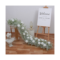 Guirlande de fleurs artificielles en soie Gypsophile 2025 pour chemin de table, centre de table d'arche de mariage, décoration élégante de haute qualité