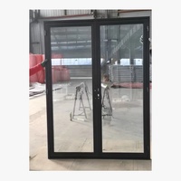 Porte en verre extérieure de qualité supérieure avec cadre en acier noir