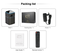 Projecteur TV intelligent 4k Android Rechargeable avec haut-parleur pour la maison Mini projecteur vidéo Portable