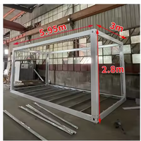 Maison conteneur pliable en acier de 20 pieds, bureau mobile résidentiel détachable, bâtiments préfabriqués pour chantier, hébergement sur site