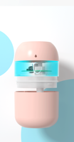 Humidificateur d'air silencieux miniature portable de grande capacité 220 ml, humidificateur d'air de bureau USB pour chambre à coucher avec lampe d'ambiance
