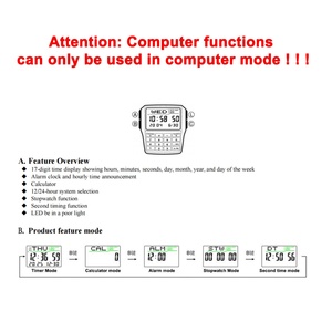 นาฬิกาข้อมือผู้ชาย SHUAIKE 1116 ดีไซน์คลาสสิค สาย TPU หน้าจอ LED กันน้ำ 3 บาร์ นาฬิกาดิจิตอล Reloj Hombre - Product Image 2