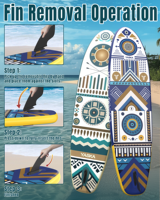 Planche de paddle gonflable (SUP) OEM d'usine avec kit de réparation en EVA/PVC pour débutants – Unisexe, pour eaux océaniques