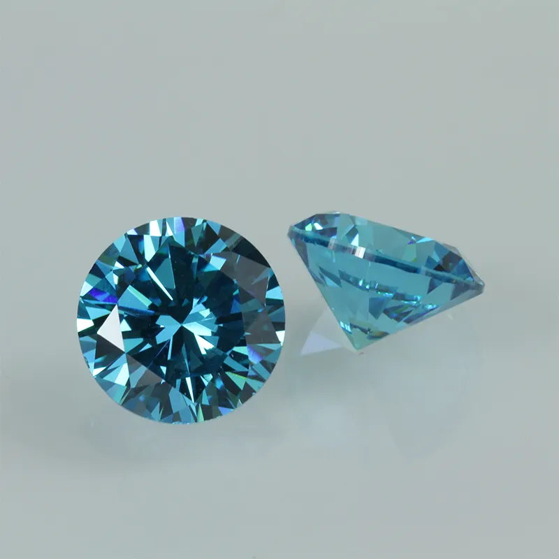 Reportes de alta qualidade 27 # aquamarine artificial branco cz corte de diamantes solto zircônia cúbica preço por carat