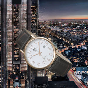 复古灵感女式手表，带皮革表带的复古圆形表盘，私人品牌OEM ODM服务 - Product Image 3