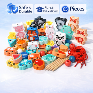 Gioco Educativo Montessori Direttamente dalla Fabbrica, Perline da Infilare, Blocchi a Forma di Frutta per Bambini - Product Image 1