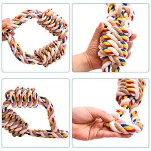 Palla di cotone rosa resistente intrecciata annodata Extra <span class=keywords><strong>Large</strong></span> Heavy Duty Pet peluche corda per cani giocattoli per masticatori aggressivi - Product Image 6
