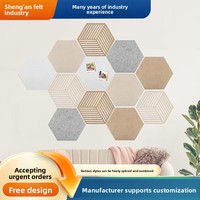 Panneaux acoustiques hexagonaux en feutre PET auto-adhésifs, dalles murales insonorisantes décoratives pour bureau, maison, studio d'enregistrement