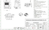 Connecteur Ethernet RJ45 8P8C 8 broches pour carte de circuit imprimé avec contact en laiton, tension nominale 1000V, courant 1,5A