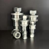 Raccord rapide pour tuyau haute pression en acier inoxydable 1/4 mâle, coupleur hydraulique rapide pour excavatrice