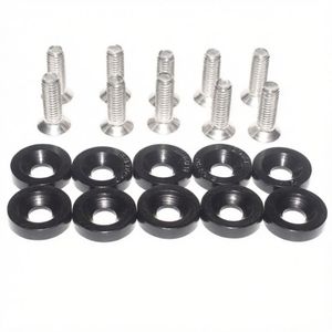 Tornillos cautivos de cabeza plana negros de acero inoxidable para electroforesis - Product Image 1