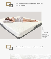 Matelas hybride de qualité à ressorts ensachés 28 cm, en tissu tricoté, mousse à mémoire de forme, latex naturel, housse en coton et lin, pour salle de bain, garantie 10 ans
