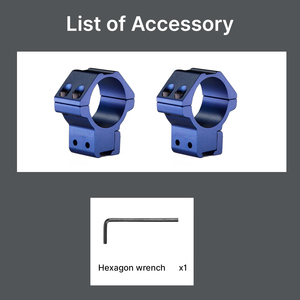 Anneaux de montage BANGBANG - Anneaux de montage 30 mm à double vis pour rail de 11 mm, hauteur centrale de 1,1 pouce (bleu) - Product Image 4