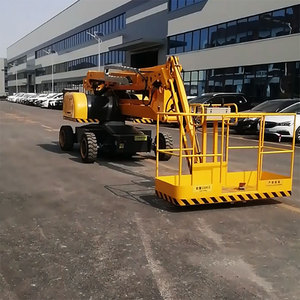 Nieuwste Hete Verkoop Hoogwerker Platform Telescopisch Zelfrijdende Boom Lift Duurzaam Gelede Oplegger Lift Lift Antenne Werkplatform