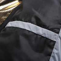 Manteau d'hiver matelassé à bulles en coton avec logo personnalisé pour hommes Veste matelassée en polyester noir pour l'extérieur Veste matelassée pour hommes