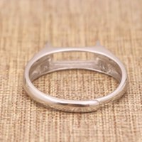 Sterling Silber 4*10mm Semi Mount Herren Ring rahmen Leere leere Klaue Einstellung S925 Basis halter ohne Mittelstein für DIY Inlay