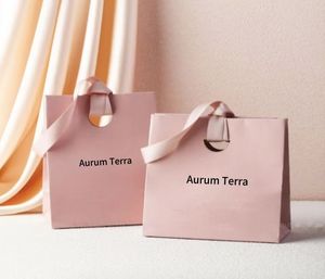 Customized <b>Luxury</b> Jewelry Packaging Self-Branded Biodegradable Paperboard Hand-held <b>Bag</b> Environmentally Friendly - Product Image 3