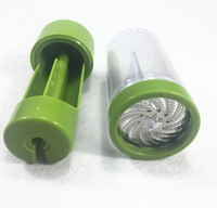 Moulin à herbes compact et pot à tabac combinés – Broyeur à épices en plastique facile à utiliser – Outil pour fumeurs