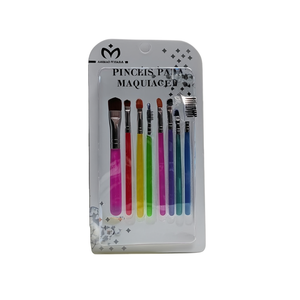Juego de Brochas de Maquillaje de 12 Piezas con Mango Colorido y Empaque de Plástico para Aplicación de Maquillaje - Product Image 1