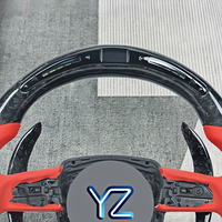 Volant de voiture sport en cuir de style carbone à fond plat personnalisé YZ LED pour Lamborghini Huracan Gallardo URUS Aventador