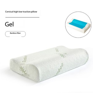 وسادة رقبة جل قطن ميموري ألياف الخيزران قابلة للإزالة مخصصة للسرير وسادة ميموري كونتور للنوم - Product Image 6
