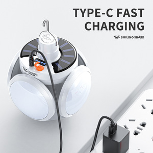Lámpara LED COB Smiling Shark, Recargable por USB, para Montaje en Techo, Iluminación Interior y Exterior - Product Image 4