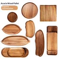 Plateau en bois d'acacia de style nordique japonais BST, planche à pain longue, écologique, passe au lave-vaisselle, logo personnalisé, résistant à la chaleur, ovale