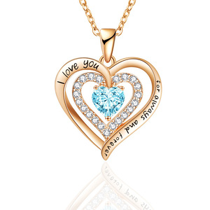 Twelve <strong>Birthday</strong> Women's Fashion Jewelry Necklace with Heart-Shaped Zircon Pendant for <strong>Wives</strong> Girlfriends Moms <strong>Birthday</strong> <strong>Gift</strong> - Product Image 6